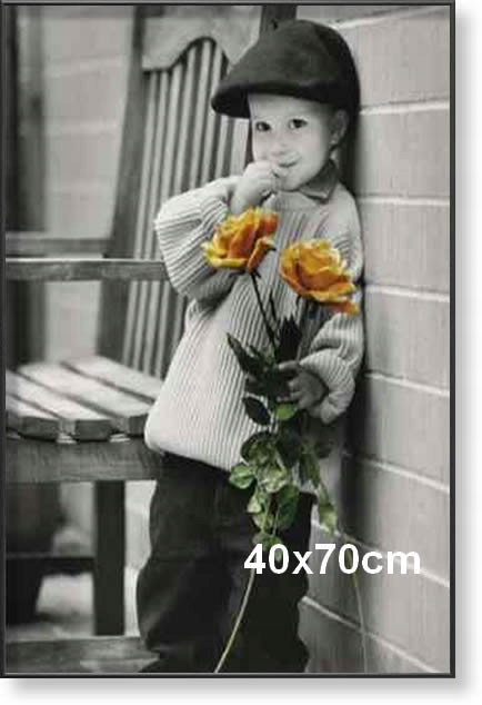 Hliníkový rám pro obraz, fotografii nebo plakát 40x70 cm, černý, polomatný