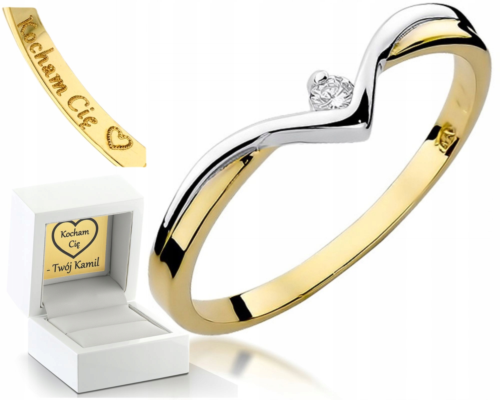 Prstýnek S Briliantem Gravírování Bonus