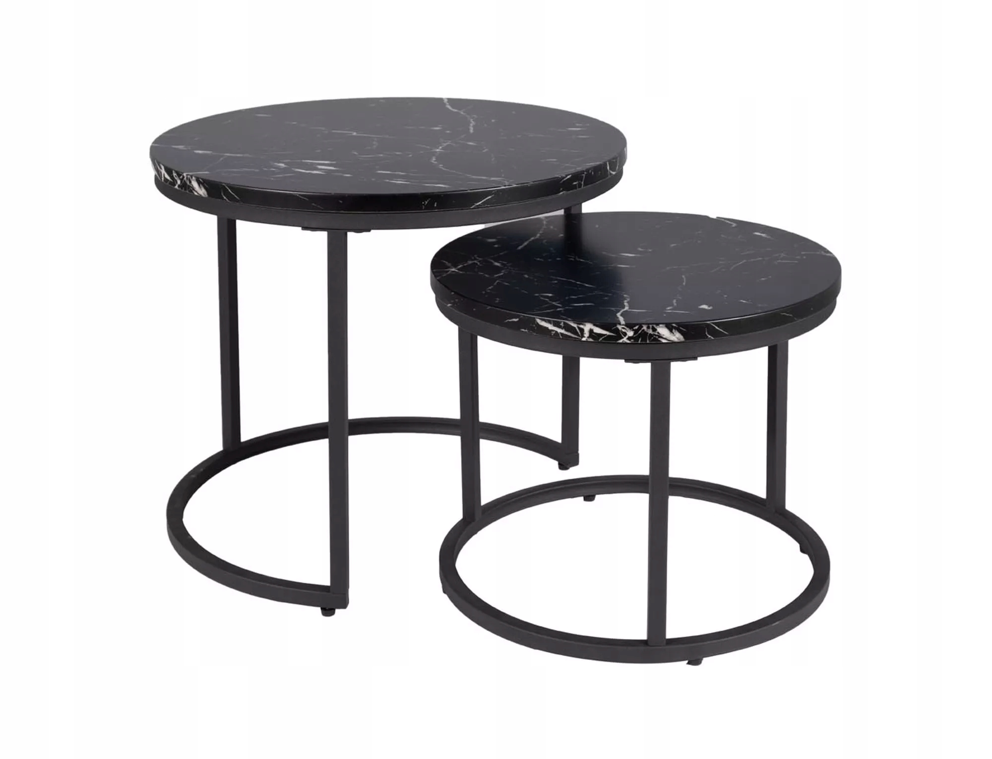 Lavica konferenčný stolík Amaro čierna mramor/čierna Sig sada