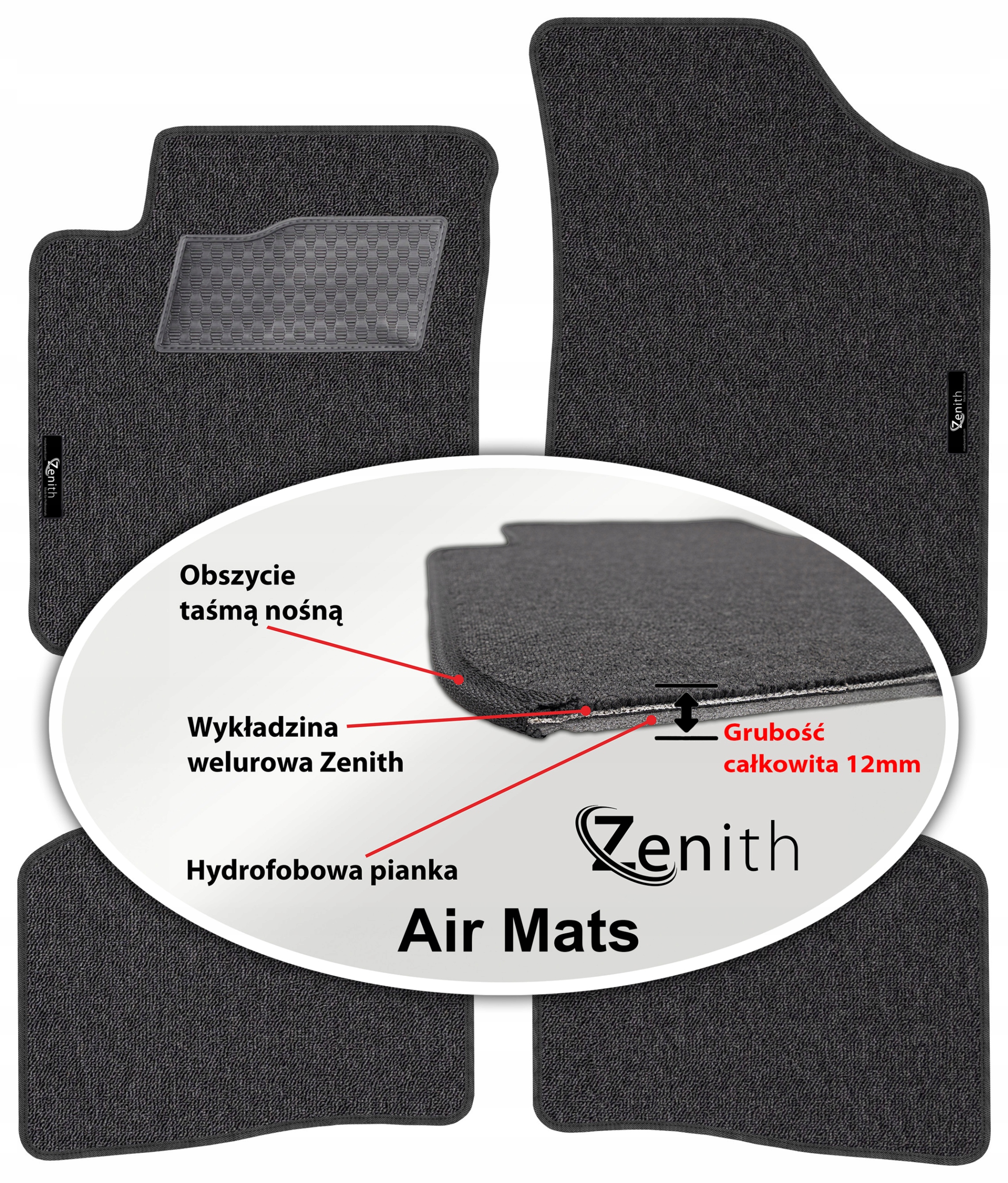 Kia Ceed I 2007-2010 Velurové koberce do auta Zenith Air Mats
