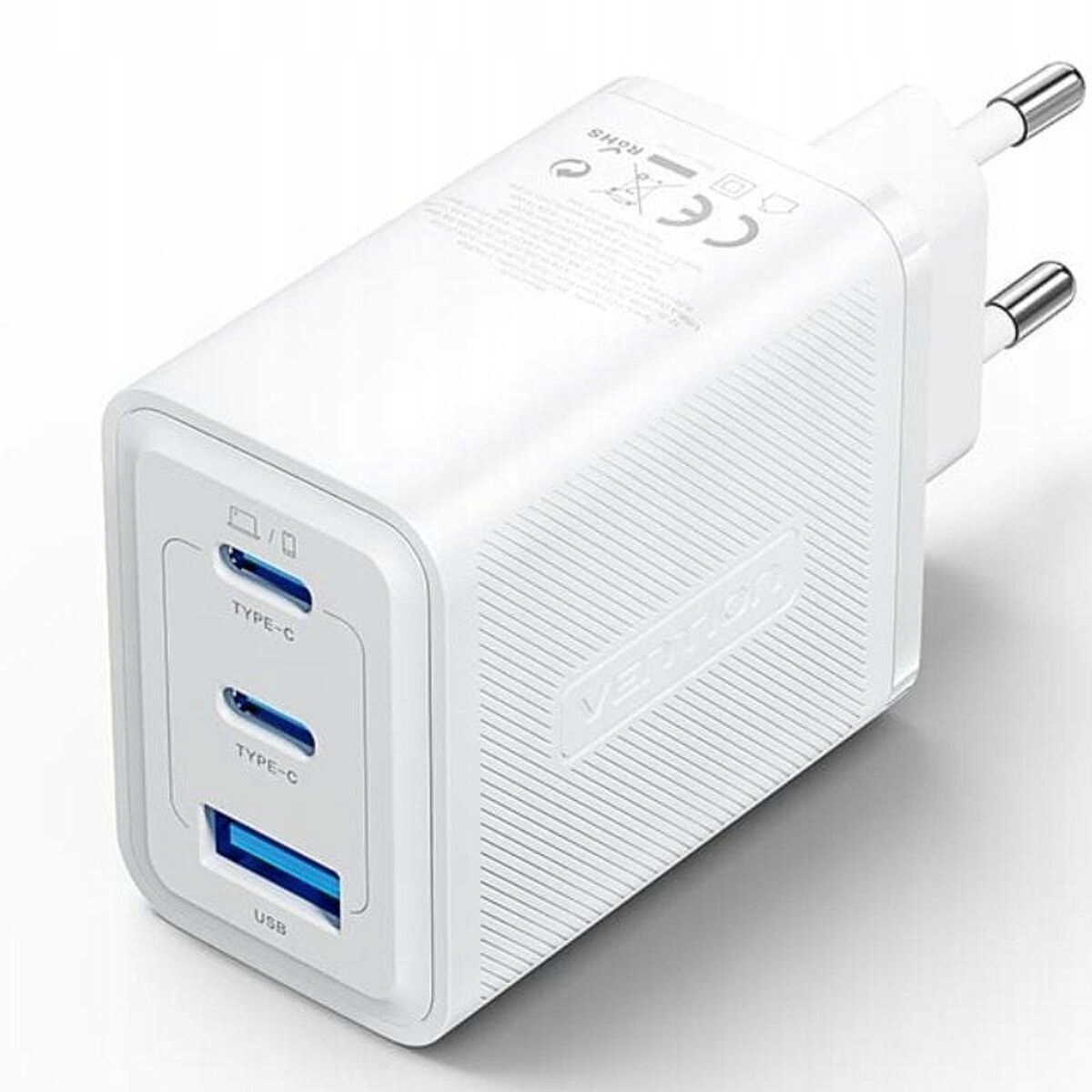 Vention FERW0-EU síťová nabíječka 3 porty Usb Typ C Typ A 65W GaN Rychlé nabíjení