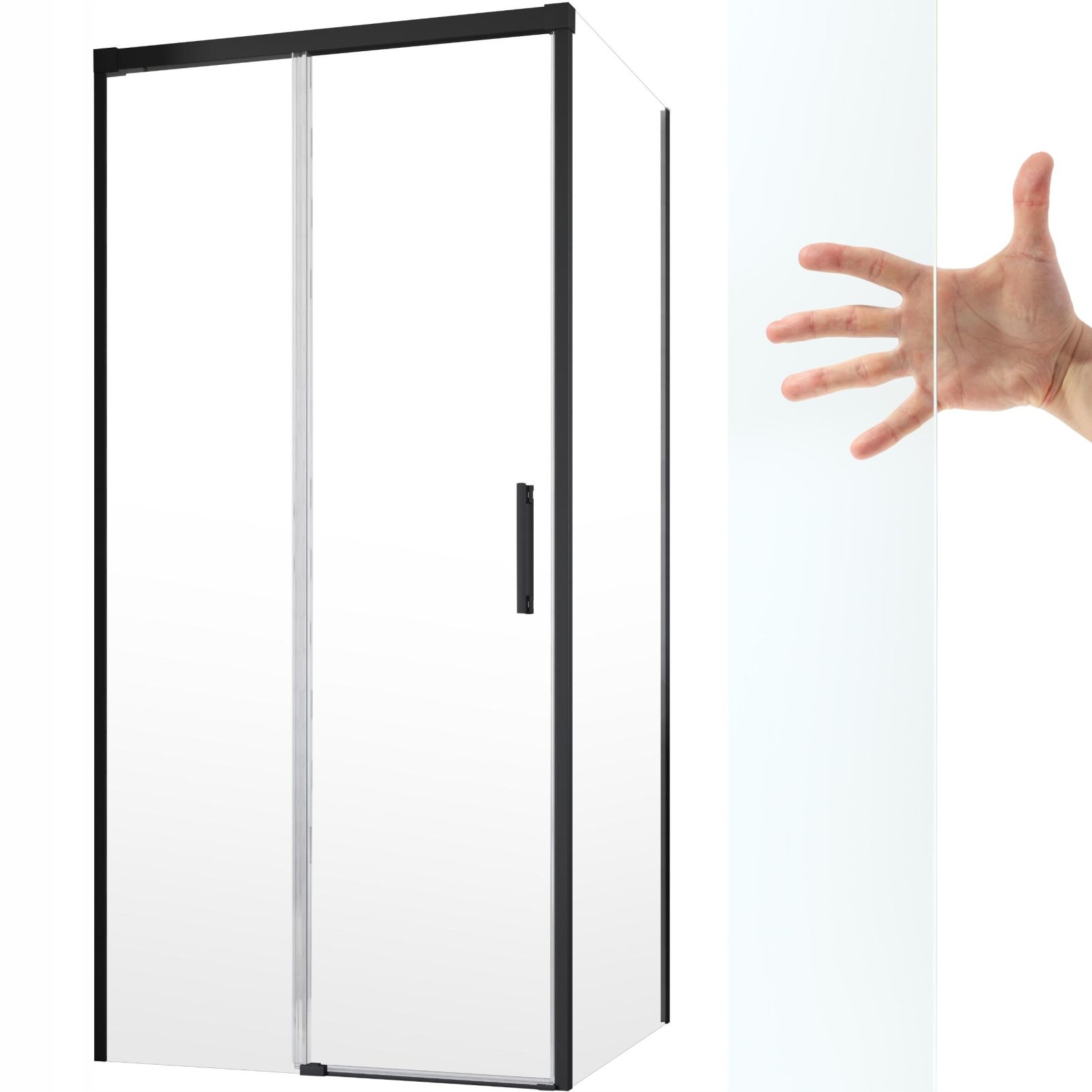 Kabina prysznicowa Idea Black Kdj 130x120 L czyste