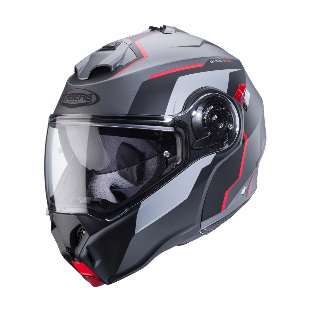 Caberg Flip-up Čeľusťová Prilba Model Duke Evo Move Farba Šedá Matná/čierna/č