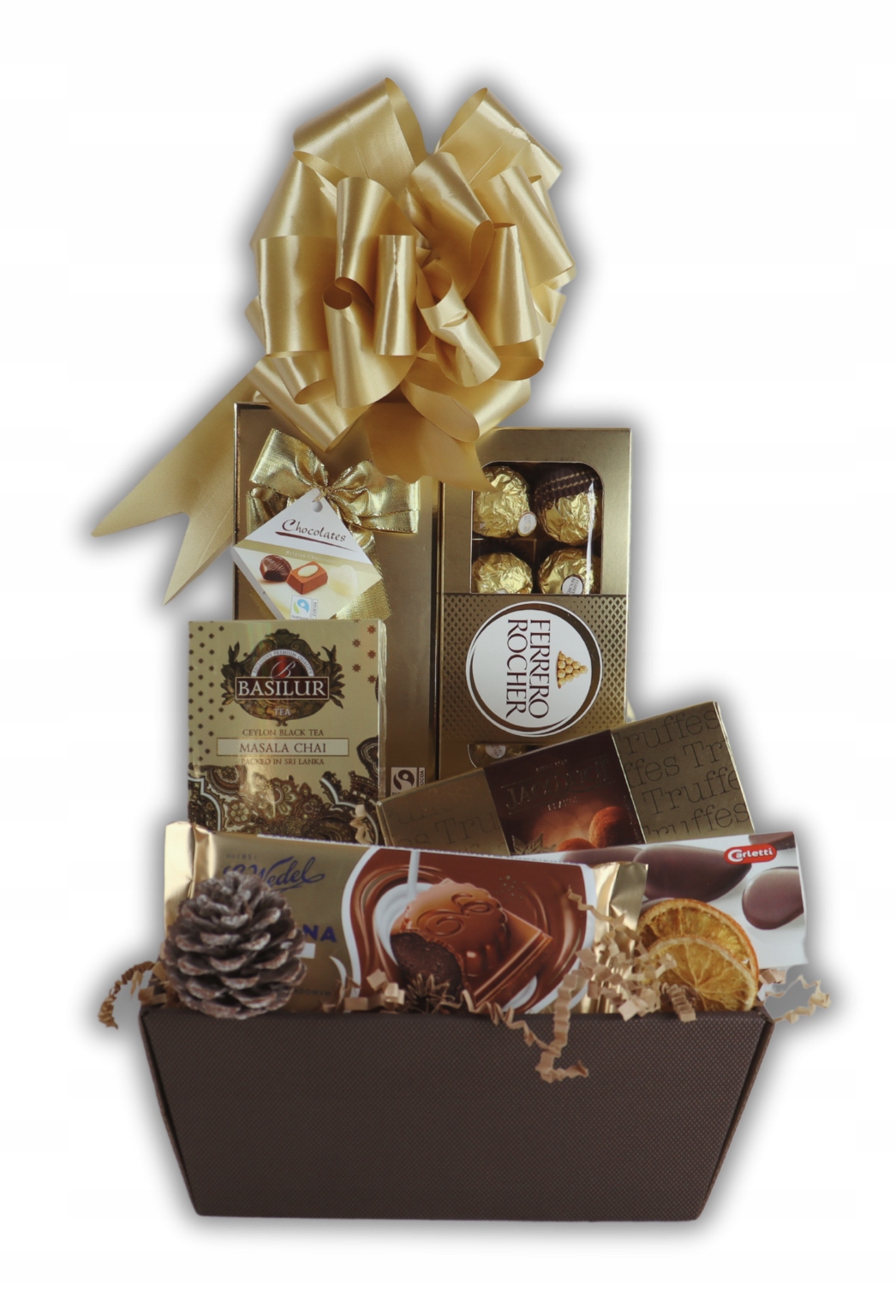 Levně Dárkový koš Zlatá rarita Dárek k poděkování Gratulujeme Svatba
