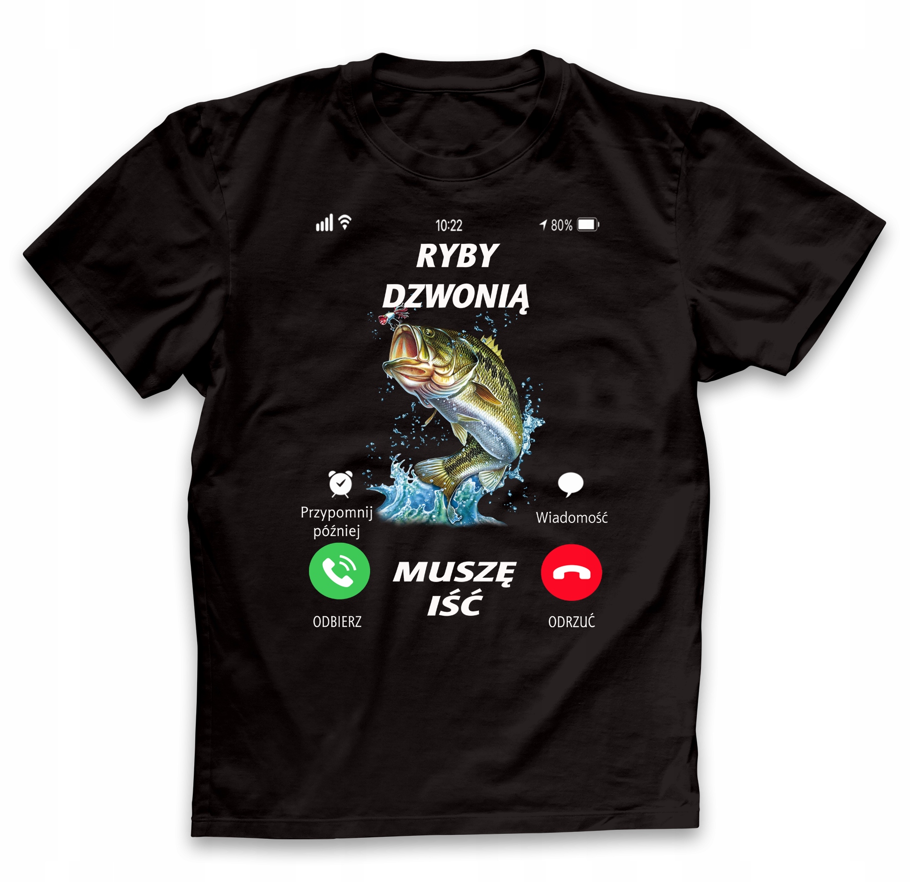 

Koszulka dla wędkarza Ryby dzwonią roz.S