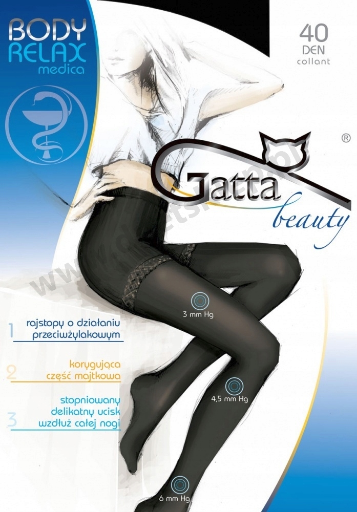 

Rajstopy Relaxmedica 40 Den Gatta: golden, 4/L