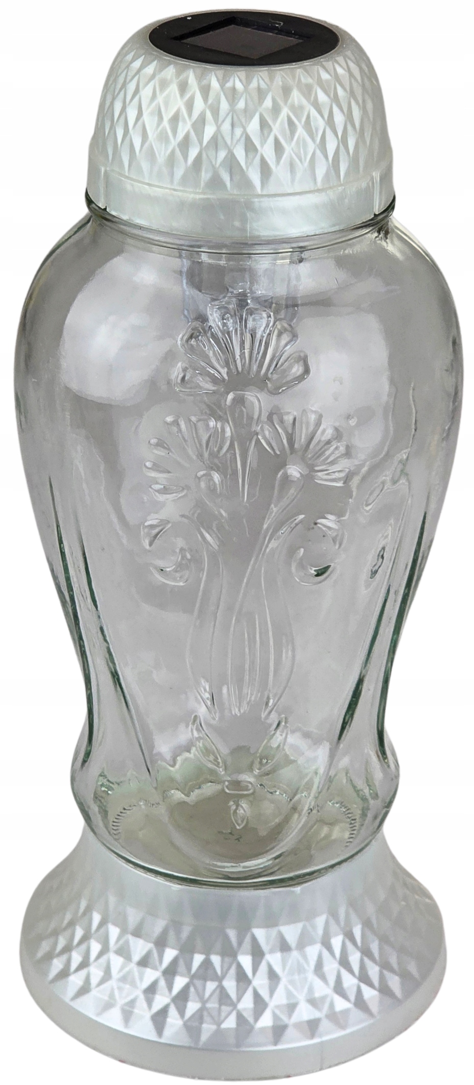 Znicz Solarny LED 25,5 cm – ZNICZE EKO, Wodoodporny, LA 478 PERŁOWY