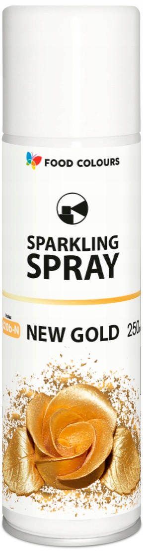 Złoty spray spożywczy Sparkling Spray S20b-N New Gold 250ml Azo Free