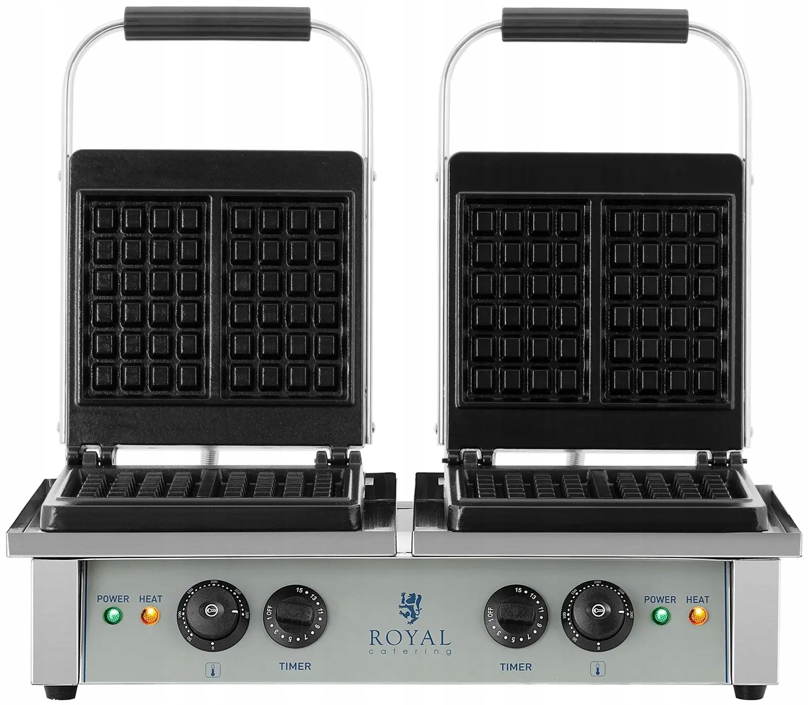 Gofrownica profesjonalna 2 x 2000 W prostokątna ROYAL CATERING RCWM-4000-E Model RCWM-4000-E