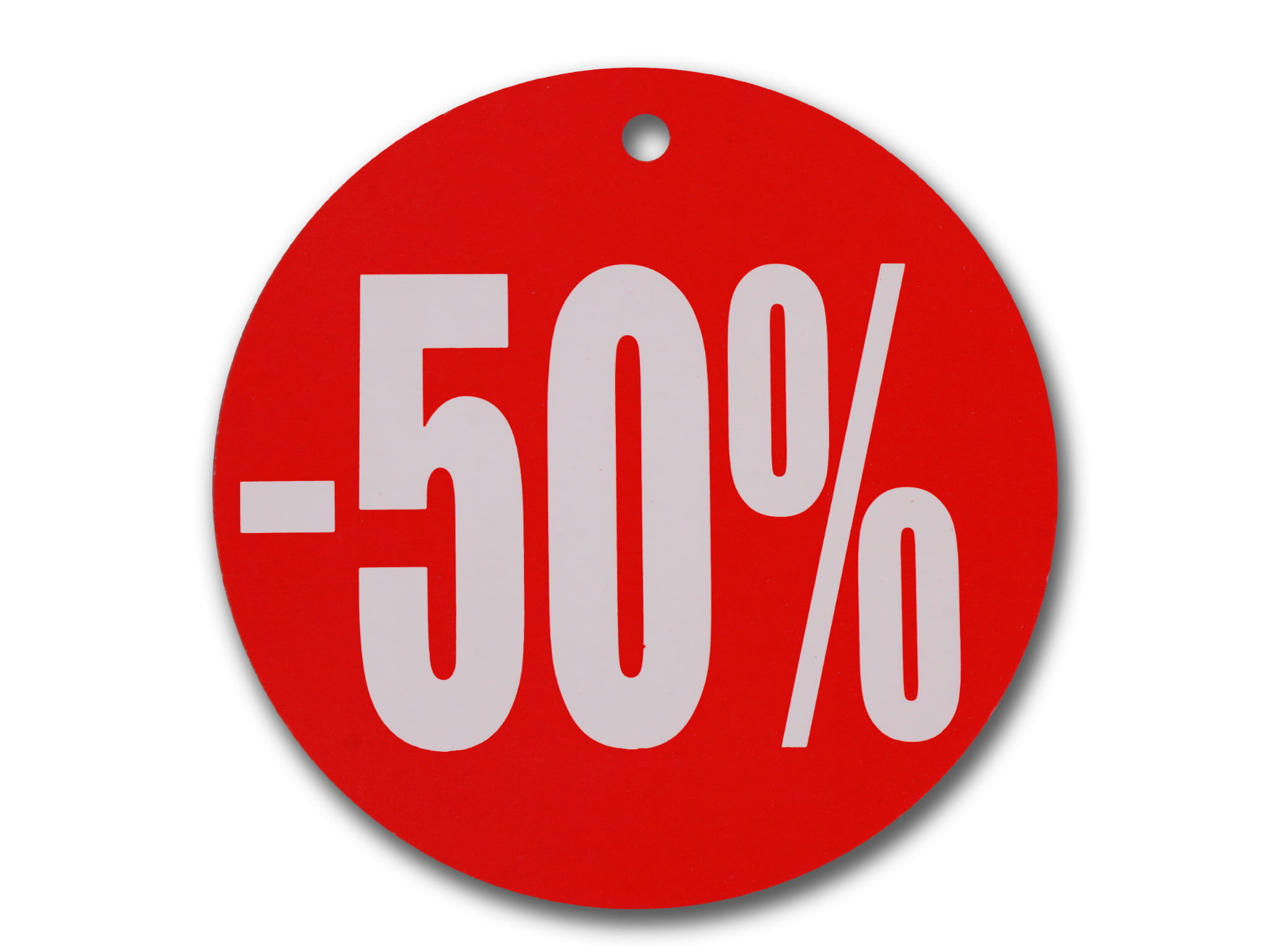 

Etykieta Okrągła Kółko Fi 9 CM 50 % Tablica R