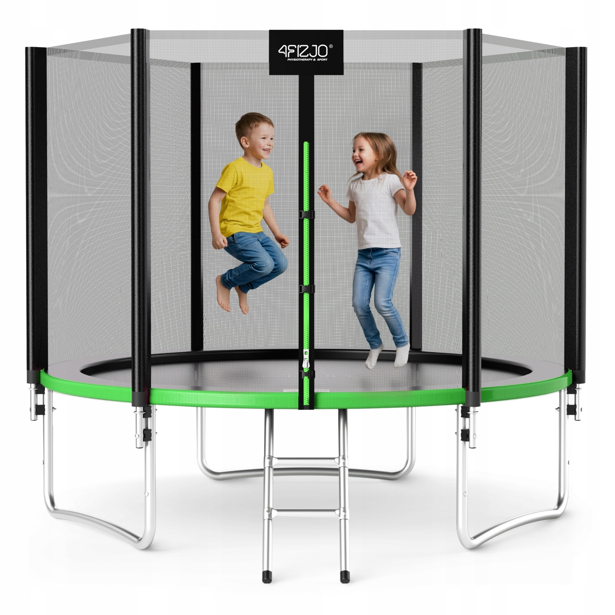 Trampolina Ogrodowa Dla Dzieci Do Ogrodu Z Siatką Drabinką 304-312 CM Duża