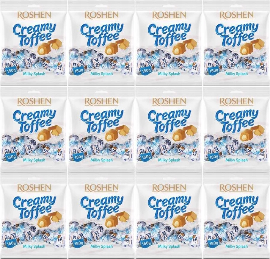 Levně 12x 150g Bonbóny Roshen Milky Splash v krabičce