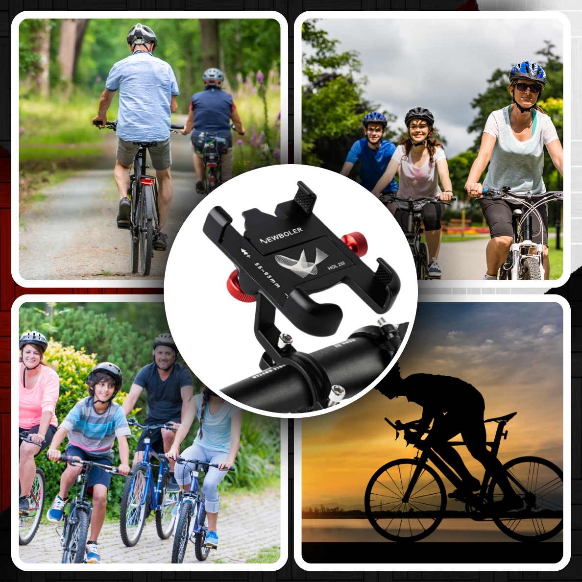 UCHWYT NA TELEFON ROWEROWY DO ROWERU MOTOCYKLU DO SMARTFONA REGULOWANY Stan opakowania oryginalne