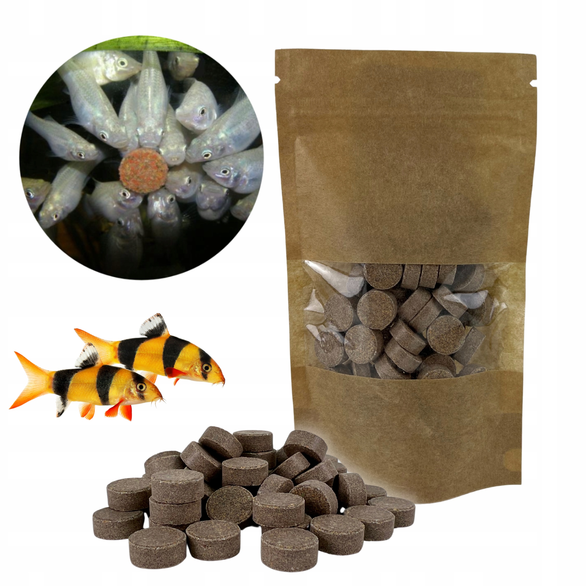 Levně Krmivo Pro Ryby Vícesložkové Lepicí Tablety Basic 1 Kg!