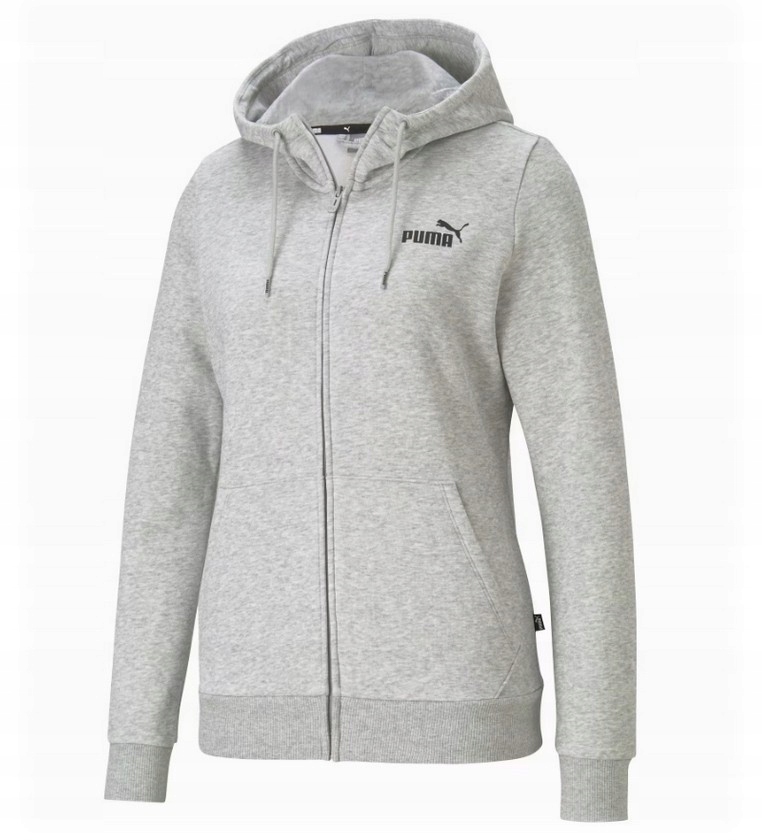 Puma Bluza Damska Rozpinana z Kapturem 586811 04 Szara L