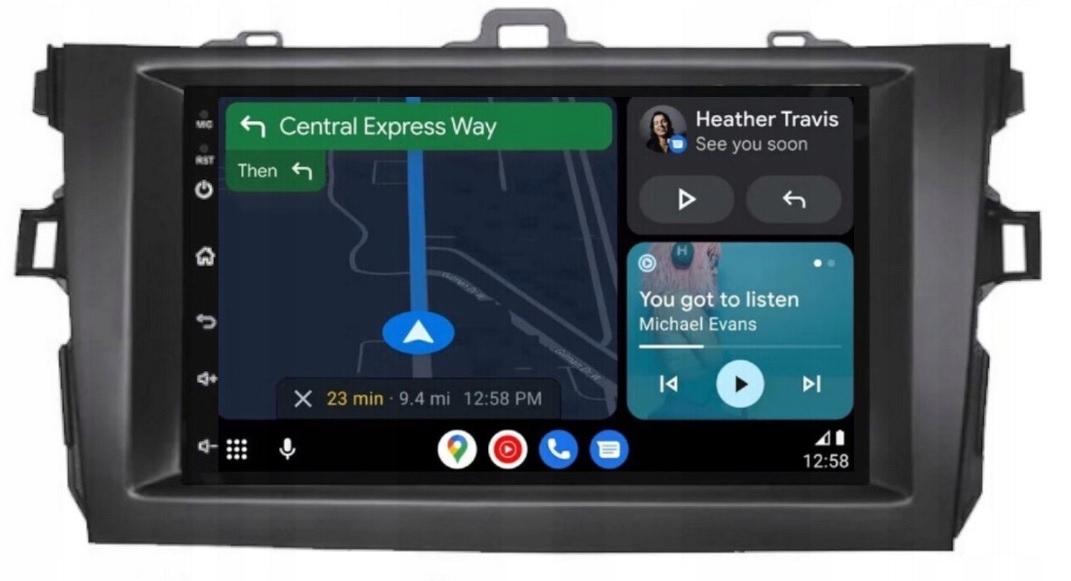 Rádio Toyota Corolla 2006-2013 Android Auto Carplay Bt Rds Usb
