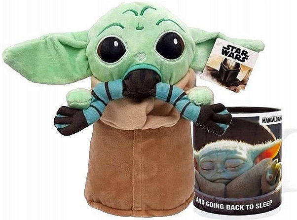 Dárková sada Hrnek Star Wars Mandalorian Plyšová Hračka Yoda 30 CM Dárek