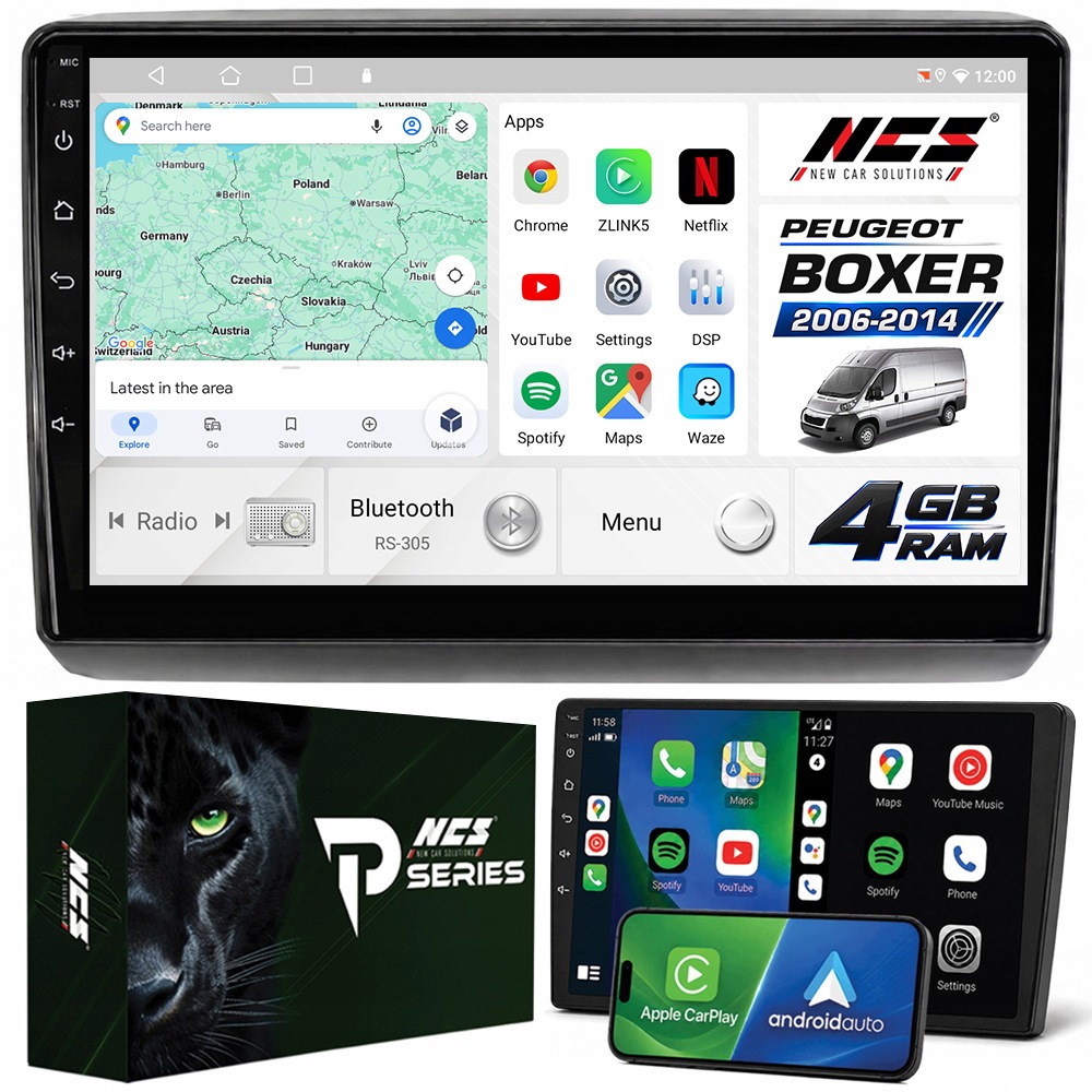 Autorádio Ncs RS-305 Peugeot Boxer 2 2006-2014 Android Navigace