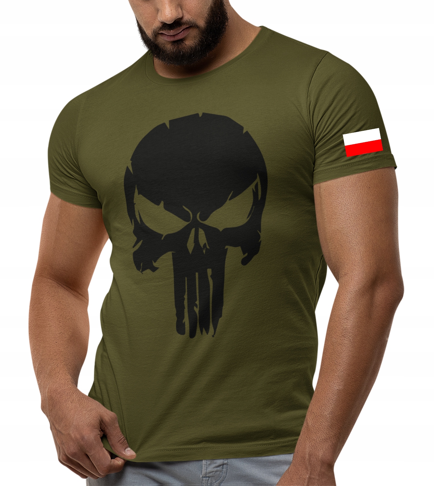 

Tshirt Wojskowy Punisher Czacha Flaga Polski Xs