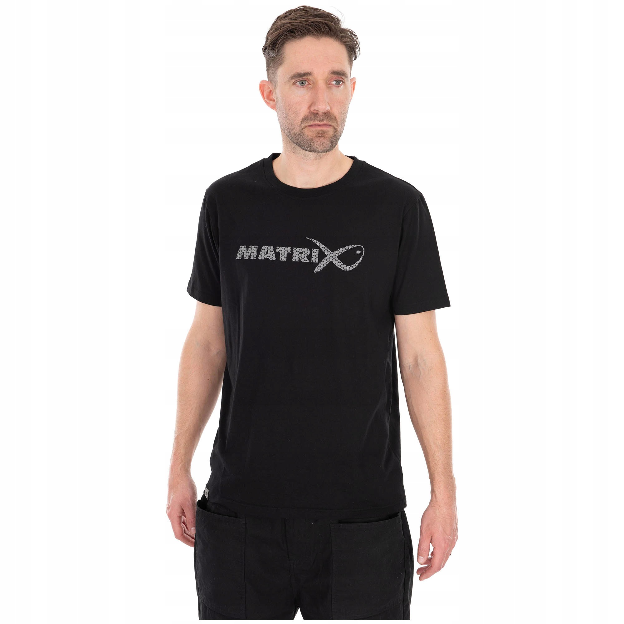 Koszulka Matrix Large Fade Logo T Shirt Black Grey M