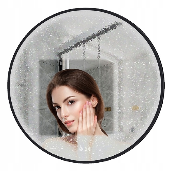 Lustro Okragłe Ścienne Loft Rama 60 Czarne łazienk Rodzaj zwykłe