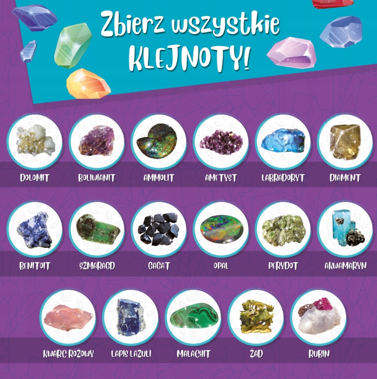 Zestaw Doświadczalny Mały Geniusz Poznaj Minerały z całego świata 7 lat + Rodzaj mały chemik