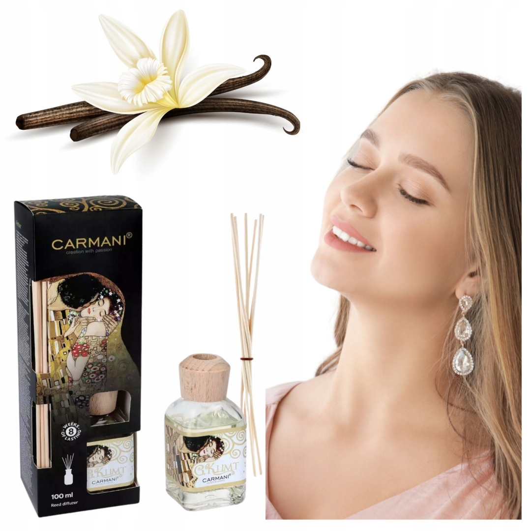 Dyfuzor z patyczkami odświeżacz powietrza zapach na prezent Klimt Wanilia