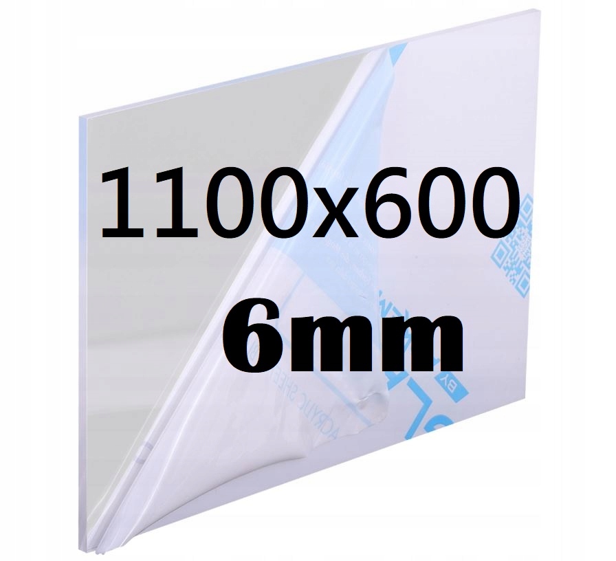 Plexi Plexi Plexi Plexa na míru 110 cm x 60 cm x 6 mm