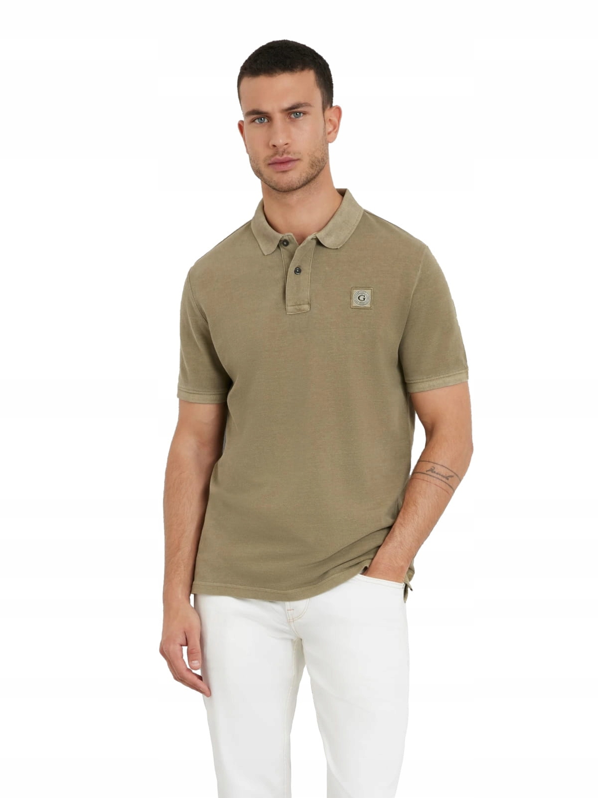 Pánská Polovka S Krátkým Rukávem Polokošile Bavlněná Guess XL