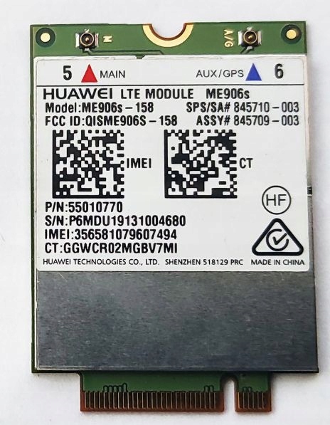 

Modem Lte z Gps Huawei ME906s M.2 do Hp 918671-852