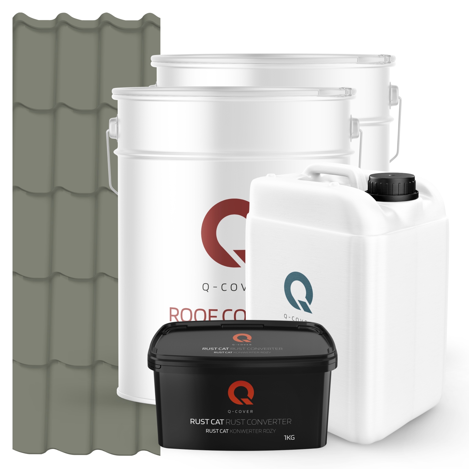 Farba Na Kovovú Strechu Cementová Súprava Sivá Ral 7033 74 m2 Lesk