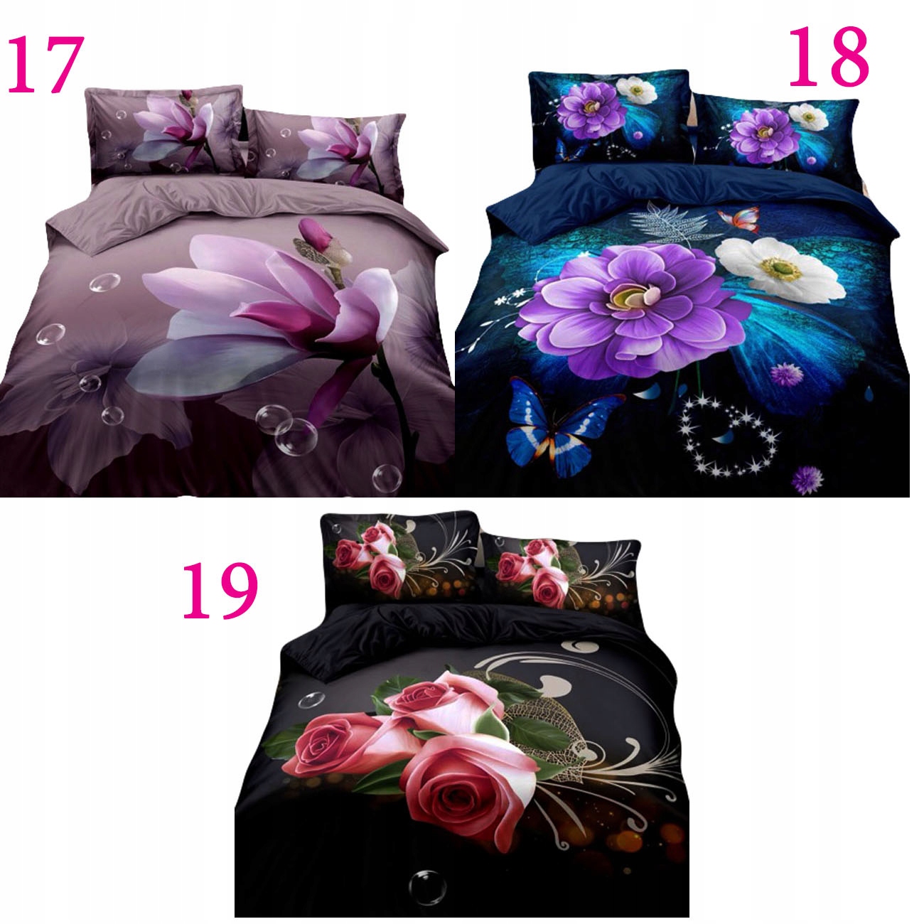 3D POŚCIEL 100% SATYNA BAWEŁNIANA 200X220 4cz. Liczba elementów w zestawie 4 części