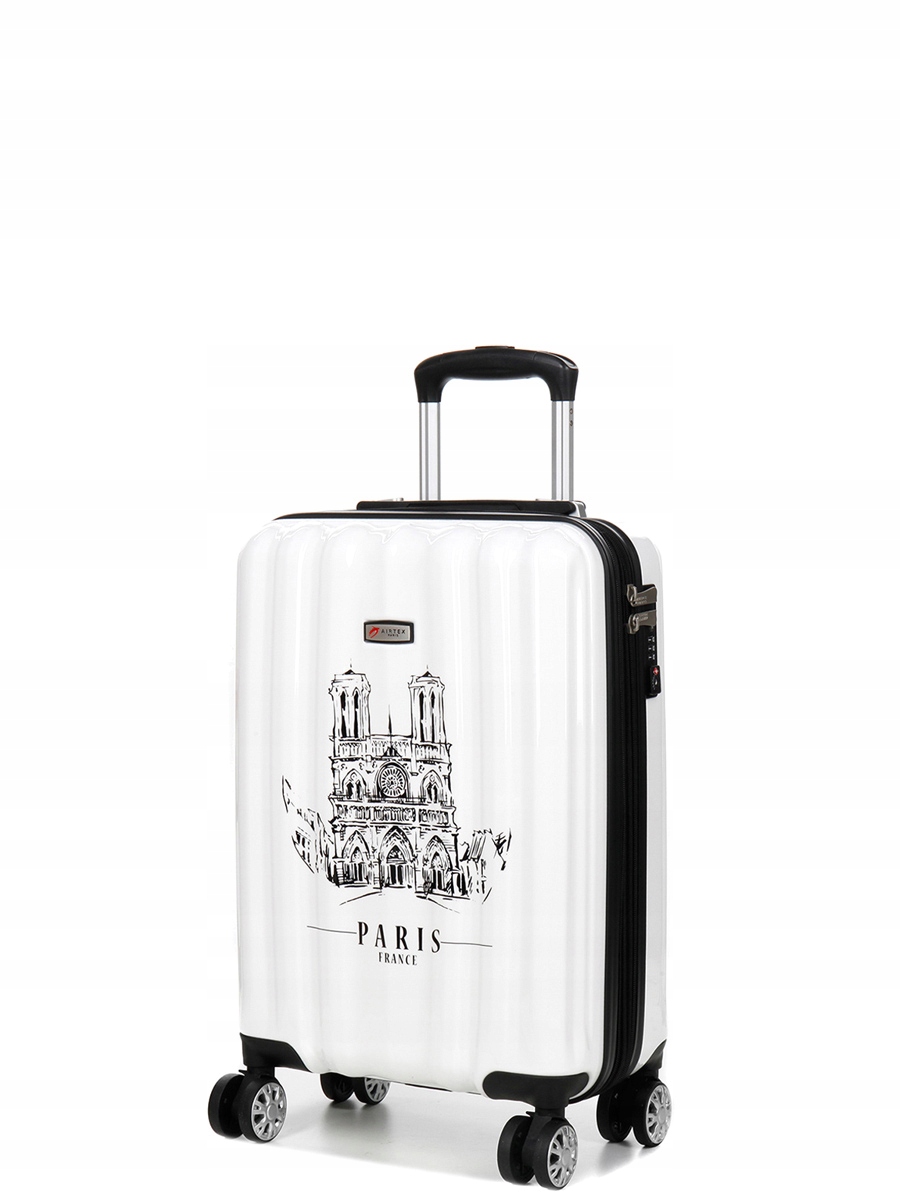 Mała walizka podróżna kabinowa twarda policarbon z zamkiem Tsa 40l