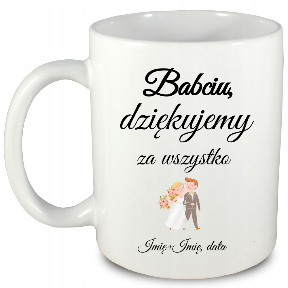 

Kubek podziękowania dla babci ślub, 2