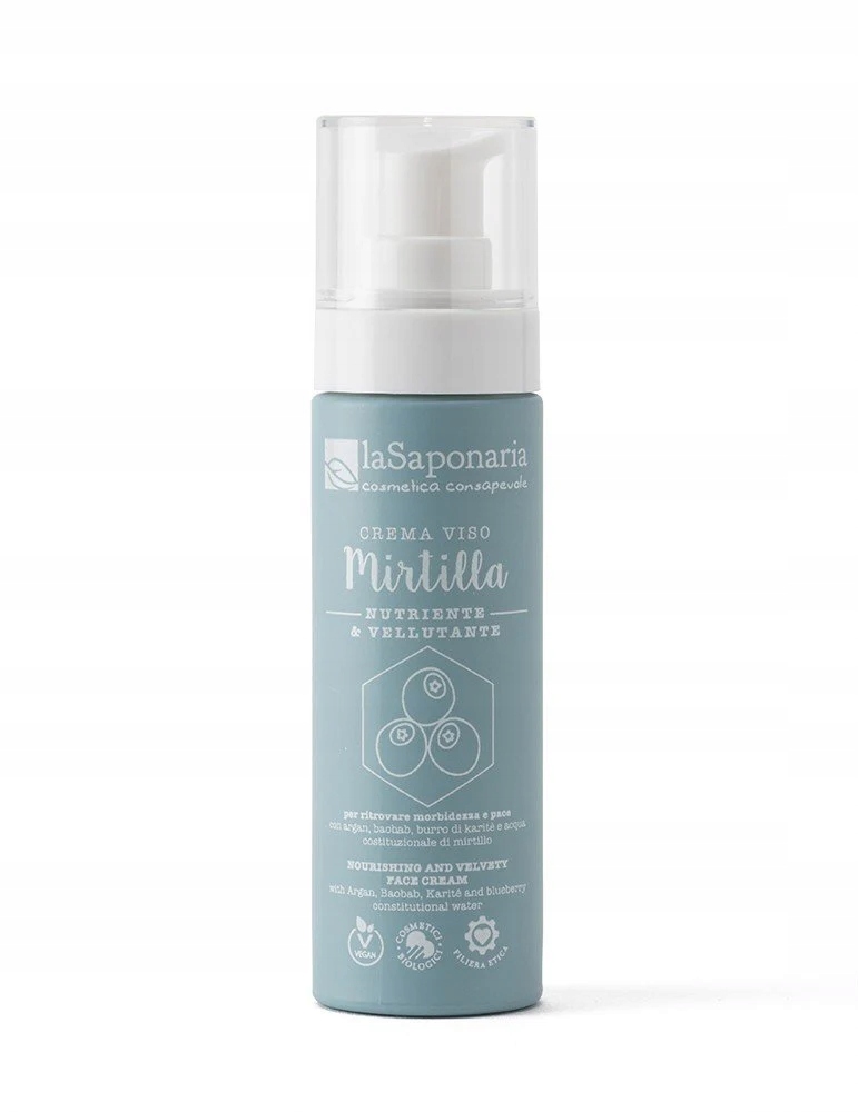 laSaponaria Bioaktivní noční krém pro výživu pleti s borůvkou Bio (50 ml)