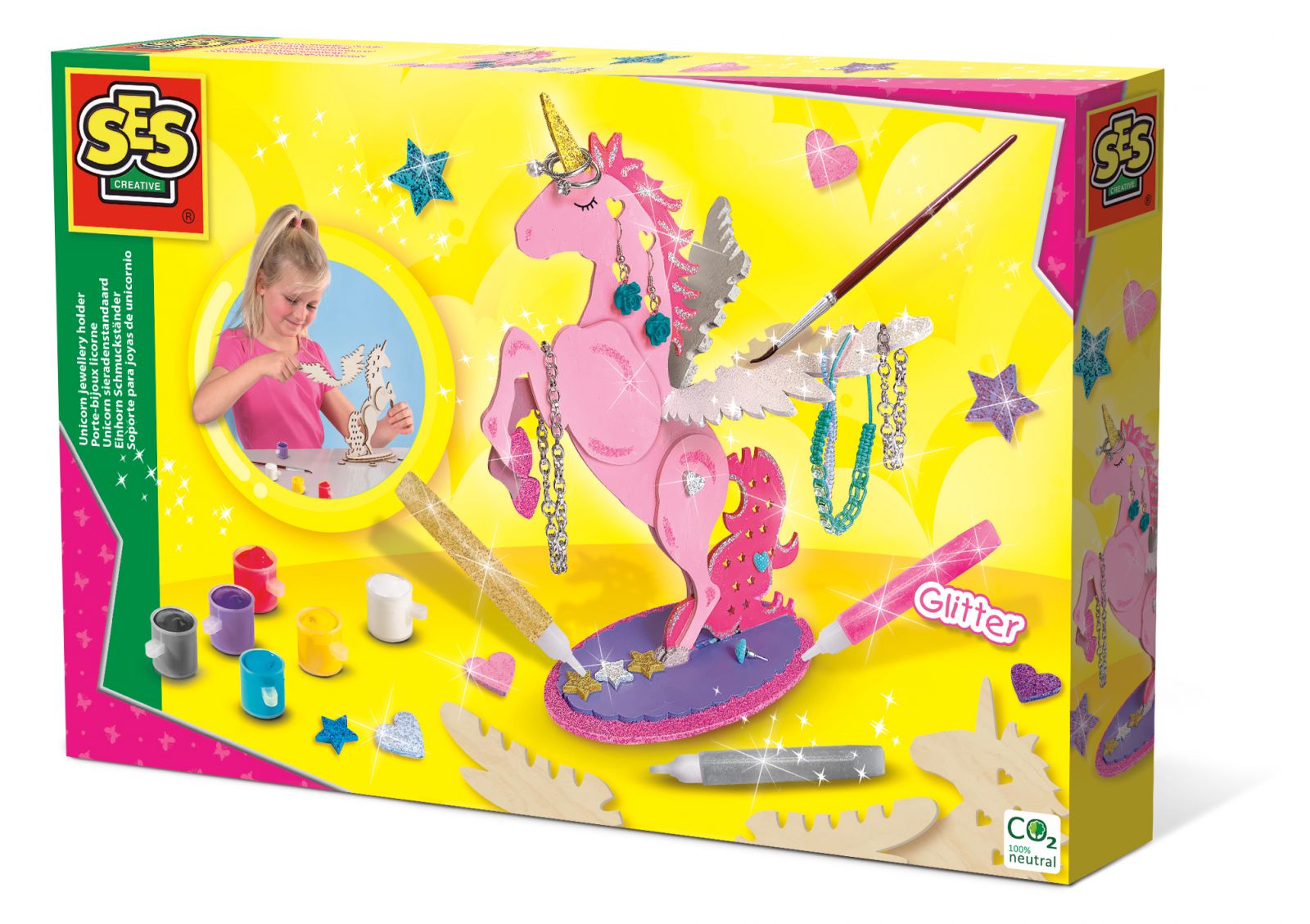 STOJAK NA BIŻUTERIĘ Z JEDNOROŻCEM