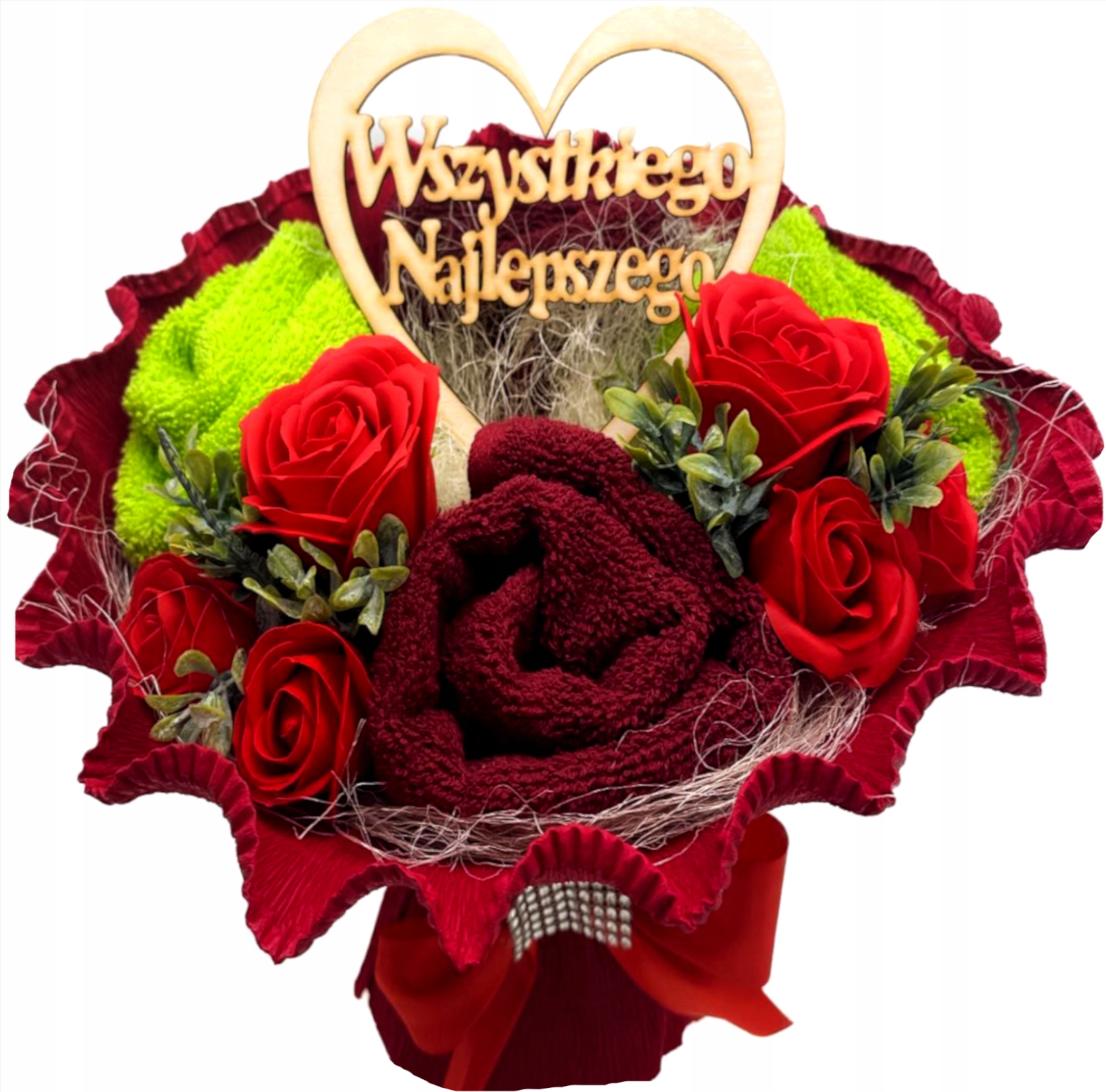 Piękny bukiet ręczników Prezent na Rocznicę ślubu Stan opakowania oryginalne