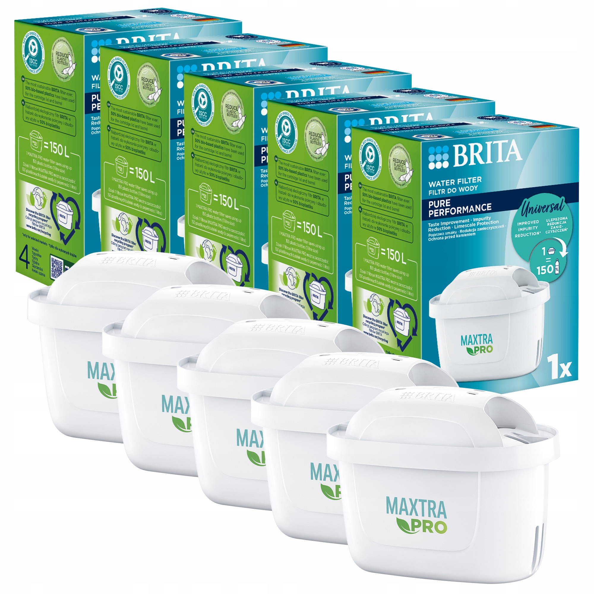 Wkład filtrujący Brita Maxtra Pro filtr do wody do dzbanek Brita Glass 5x