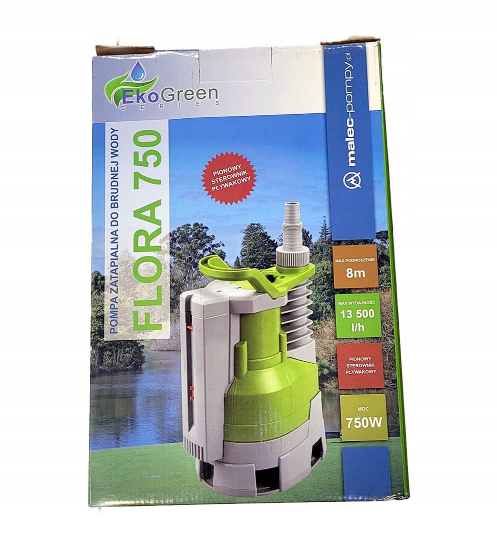 POMPA ZATAPIALNA Z WBUDOWANYM PŁYWAKIEM FLORA 750 Producent Malec-Pompy