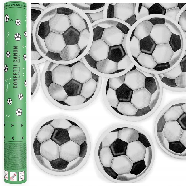 TUBA Wystrzałowe Konfetti Strzelająca PIŁKA NOŻNA Piłki Urodziny Party 40cm