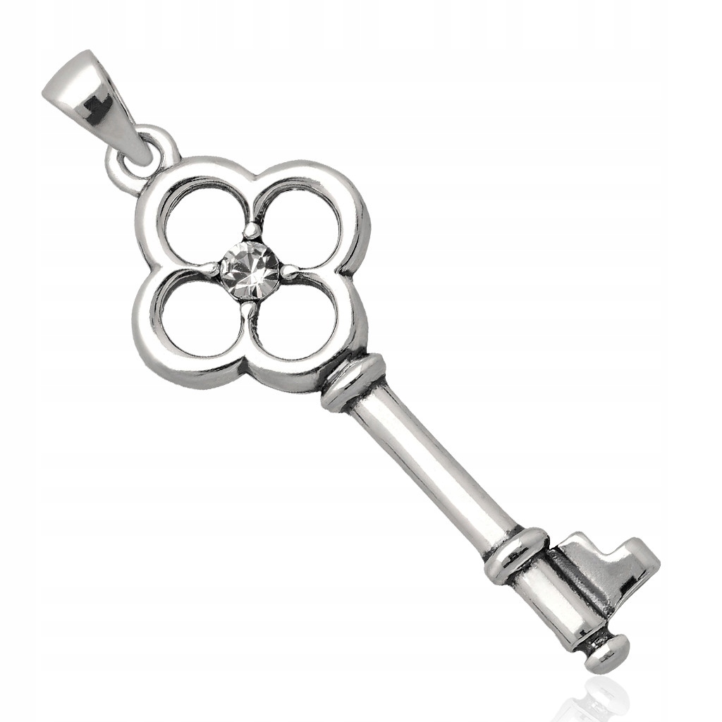 Wisiorek srebrny rodowany klucz kluczyk pr.925