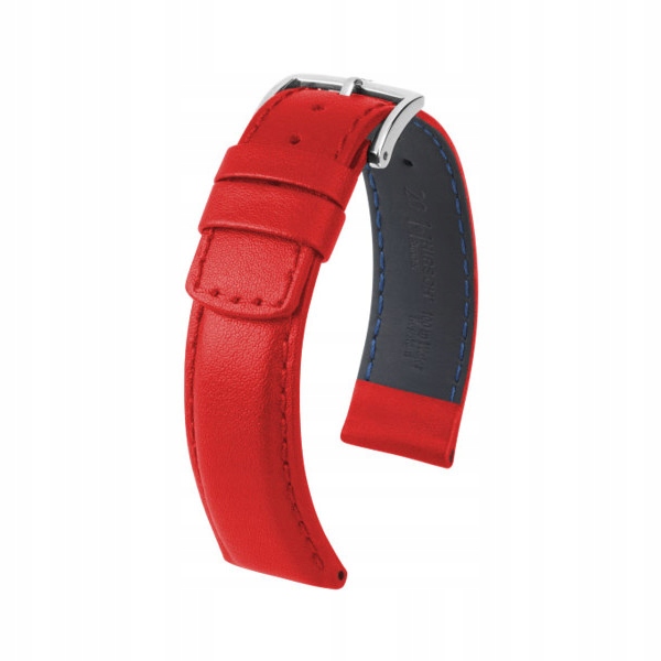 Pásek Na Hodinky Hirsch Runner Červený 24 mm
