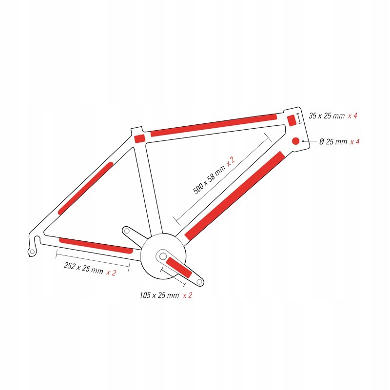 ZESTAW NAKLEJEK NA RAMĘ ZEFAL SKIN ARMOR matowa L Model SKIN ARMOR