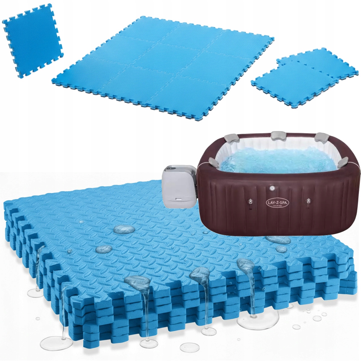 Spodní plachta puzzle pod Lay-Z-Spa spa Bestway 60033 s trvalou ochranou