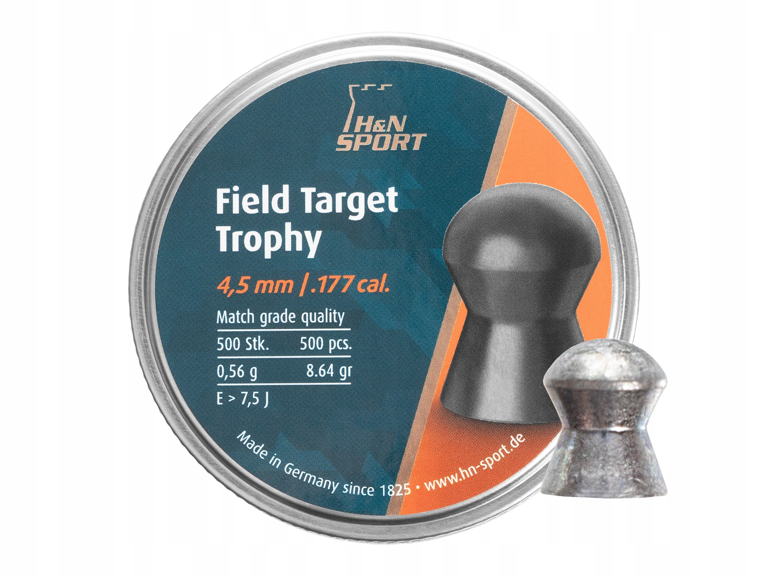 Śrut diabolo H&n Field Target Trophy 4,5 mm 500 szt.
