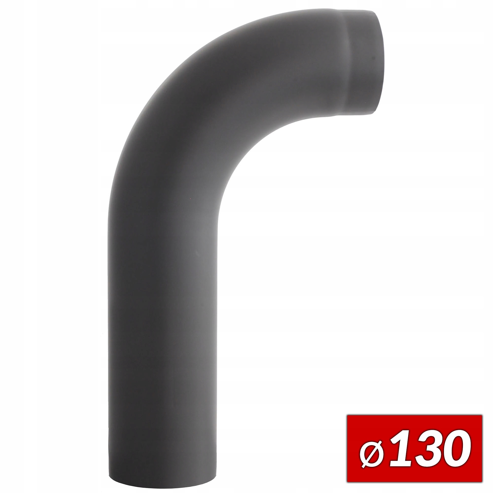 Koleno ohýbané z čierneho plechu 2 mm vysoké-krátke Darco 130 mm