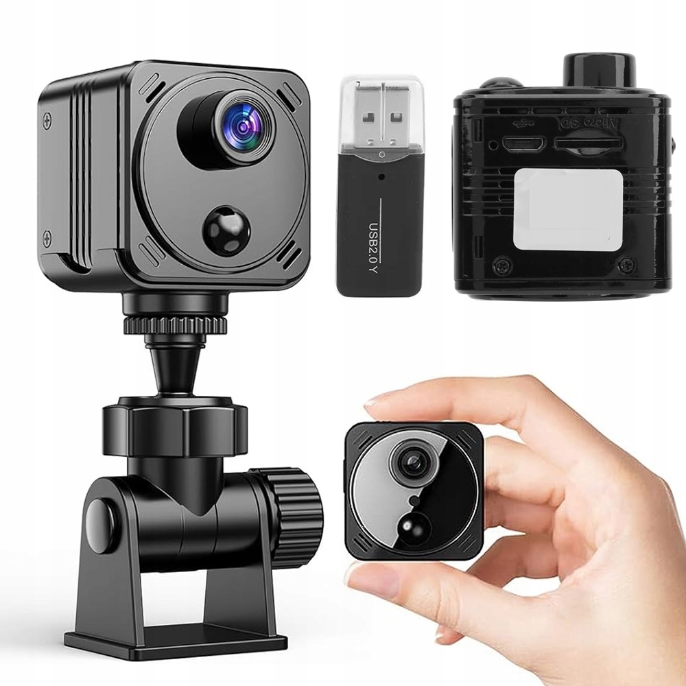 Mini Wifi Kamera Vnitřní 160° Širokoúhlá S Ir Night Vision Detekcí