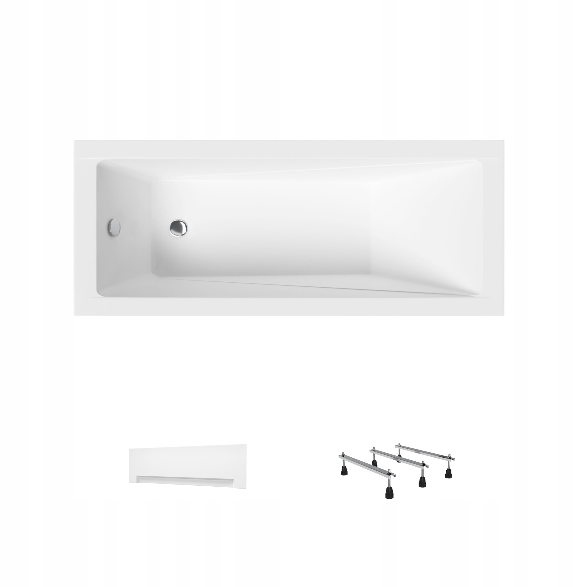 Wanna akrylowa Helmken Rivana 170 х 70 Panel biały Nóżki 23095006