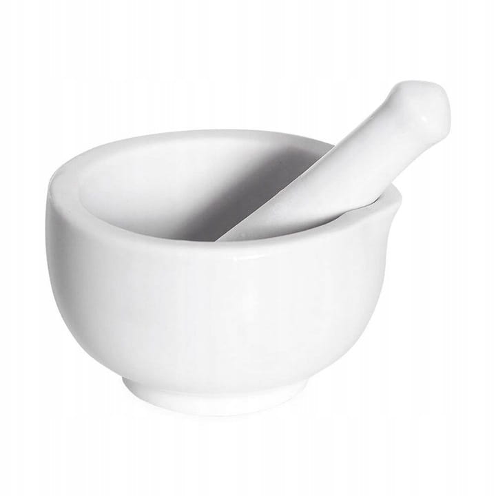 

Moździerz Ceramiczny Z Tłuczkiem Biały Mały 8 CM