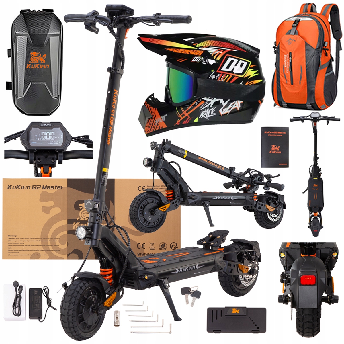 Kukirin G2 Master elektrické vozidlo 2000W 52V 20.8AH 70KM 60KM/H +Dárek